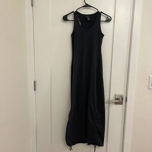 Vintage Oakley Racerback Black Maxi Dress Cotton Sporty Summer Camping